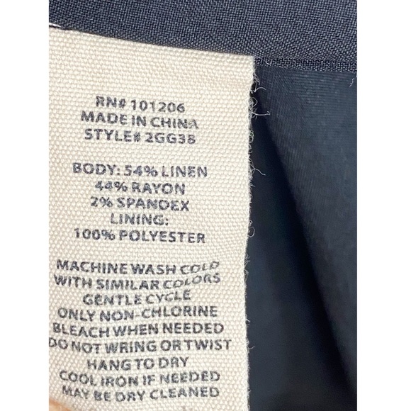 Soft Surroundings Isla Stretch Linen Floral Midi Dress, Black - Size XL - Picture 10 of 10